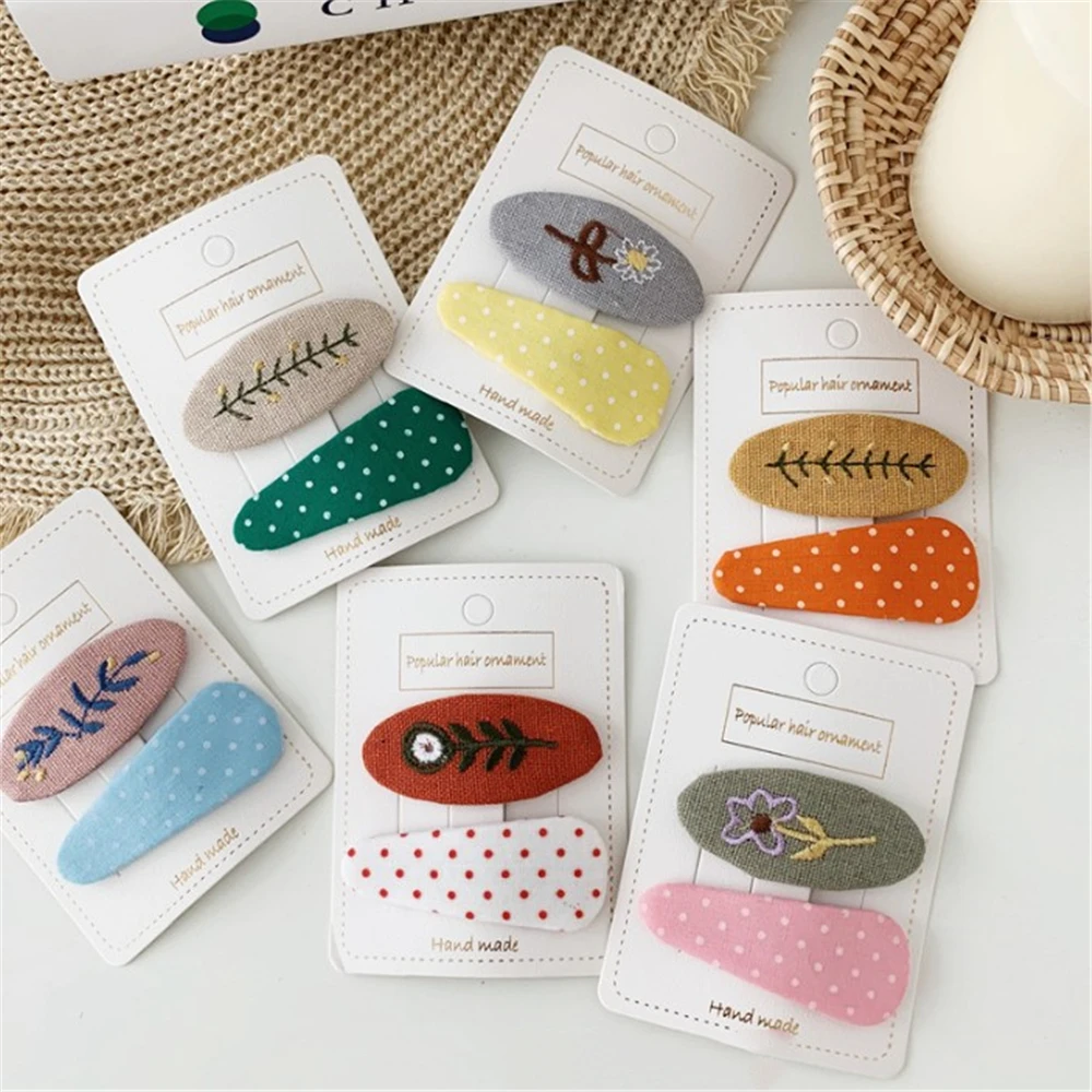 1 комплект в партии 2 шт. пятнистыми листьями с овальной Форма заколки для волос