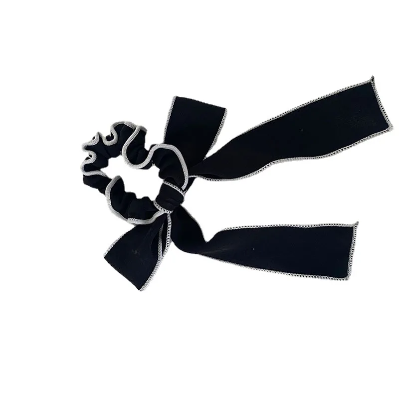 Корейские сказочные черные нижние белые границы банты верхние зажимы весенние