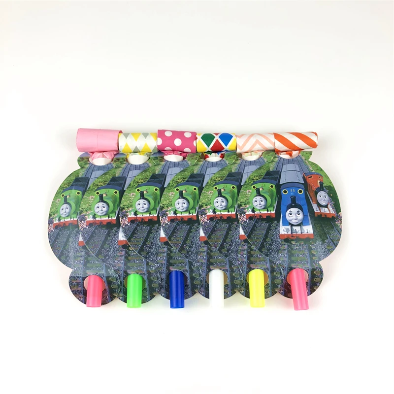 6 шт. забавные мультяшные свистки Томаса для детей мальчиков на день рождения