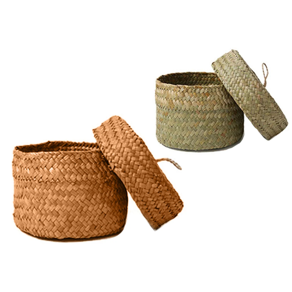 

Handmade Straw Storage Basket Woven Basket Wicker Rattan Planter Pot Flower Storage Container For Garden Wedding Decoration