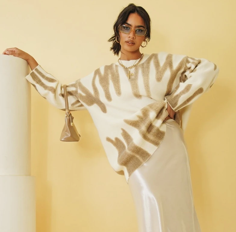 

GuugDa Multi Striped Knitted Soft Sweaters Women Autumn Winter Long Jumpers Oversized Pullovers Streetwear Loose Outerwear 2021