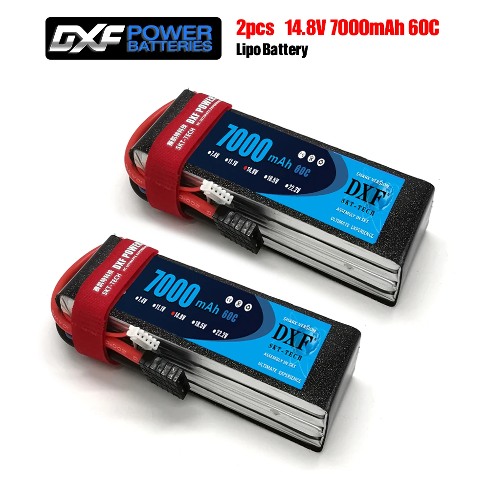 2 шт. DXF RC Lipo батарея 2s 7,4 V 2700mAh 20C 7000 60C 14,8 V 7000 60C для Wltoys 12428 feiyue 03 RC Q39 Запчасти для обновления