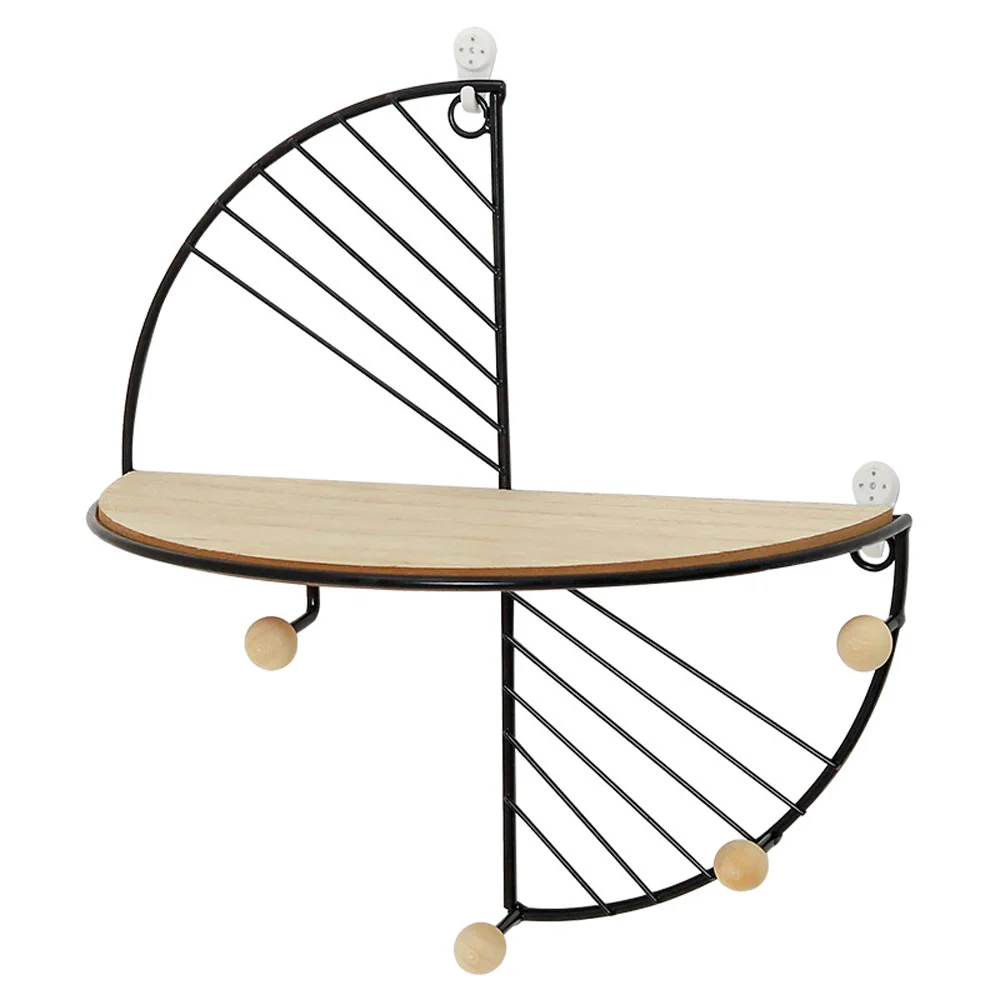 

1pcs Wall Hanging Storage Rack Iron Art Creative Display Shelf Living Room Decorative Frame for Office Home Accessory