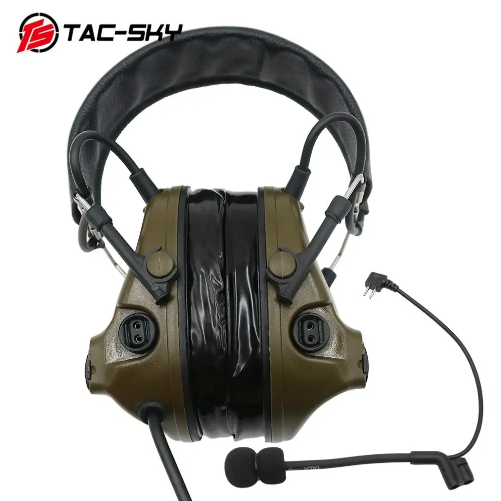 TAC-SKY COMTAC III силиконовые наушники с шумоподавлением тактическая гарнитура FG+ Военный адаптер PTT KENWOOD U94 PTT