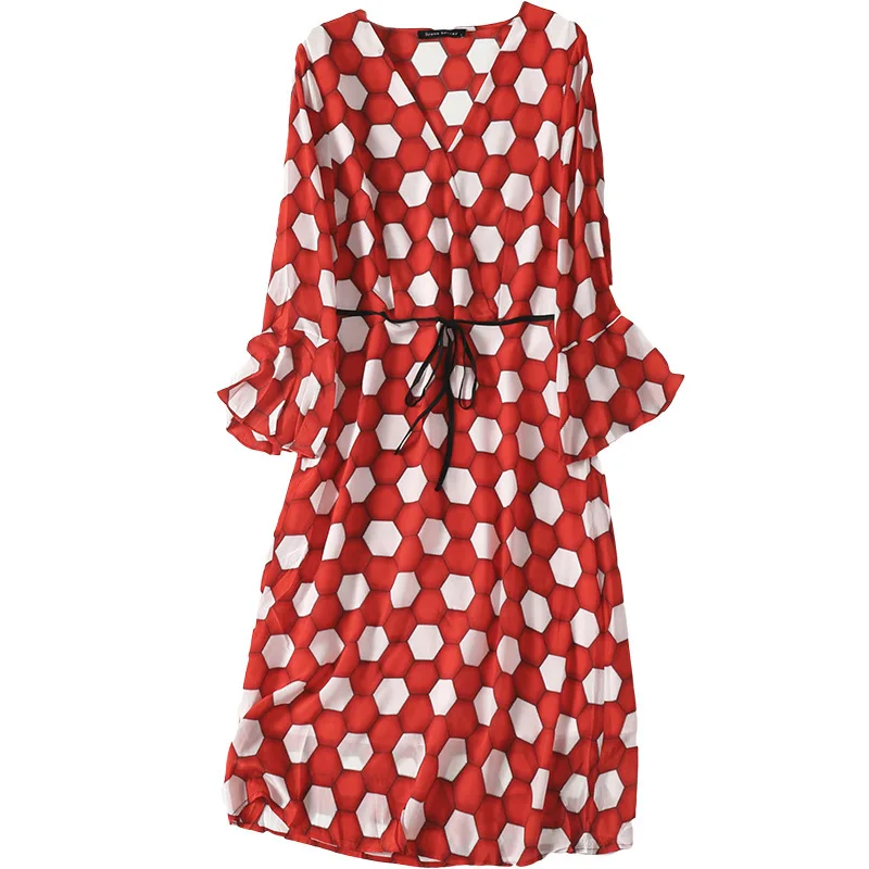 

New fashionable foreign style silk long dress women s Silk Slim dress