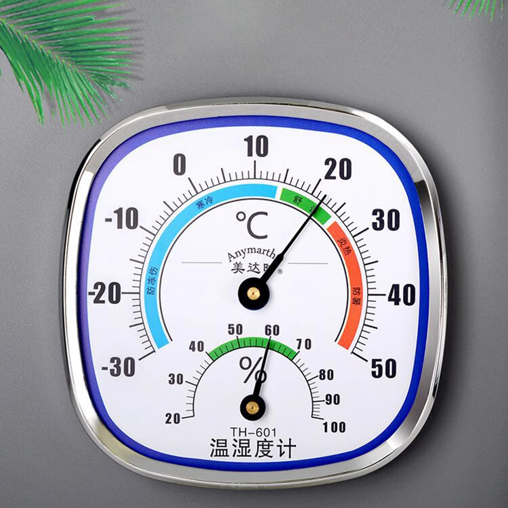 

Wall Mounted Temperature Humidity Meter Gauge Indoor Outdoor Kitchen Thermometer Hygrometer Measure Tool