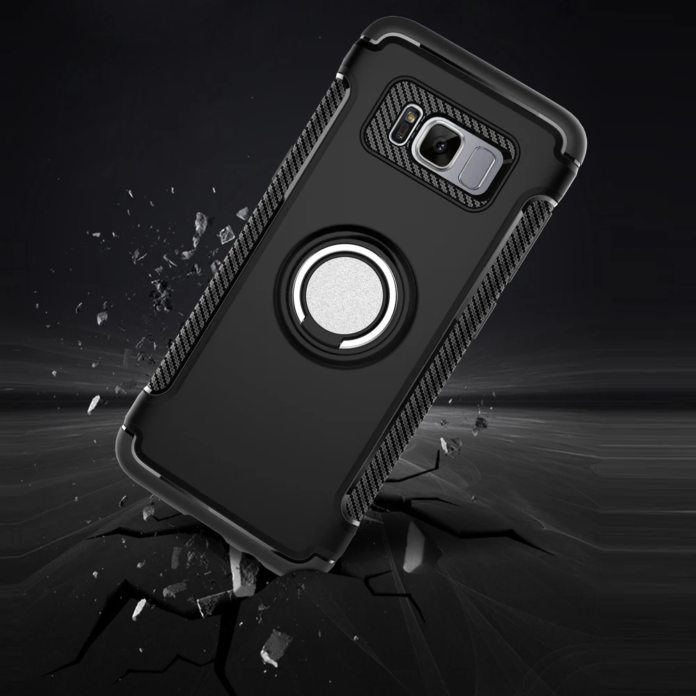 Противоударный чехол с кольцом держателем для Samsung Galaxy S8 G950 SM G950F G950FD G950S G9500 G950A G950U