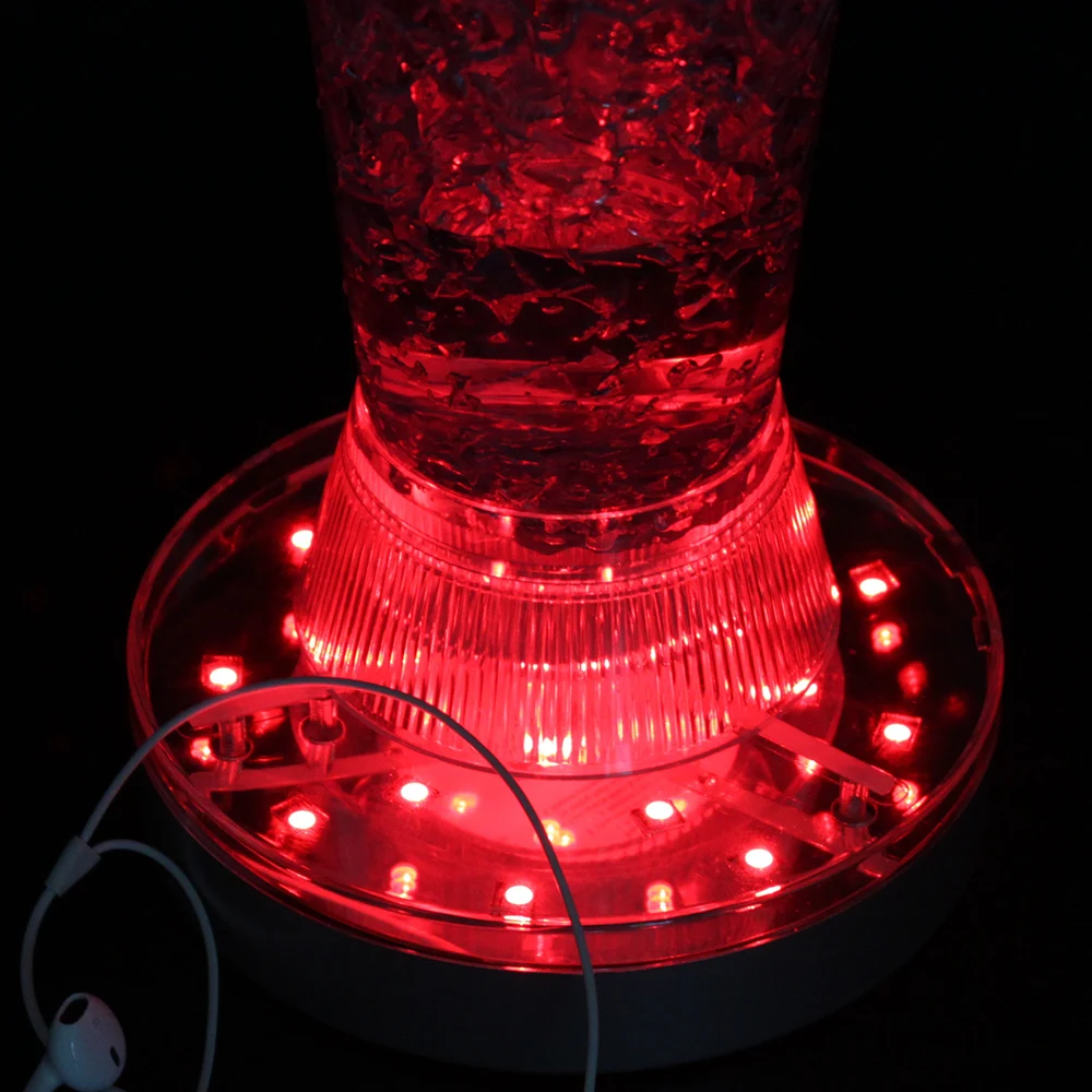 Круглая светодиодсветильник подсветка для кальяна 6 дюймов вазы разноцветная RGB