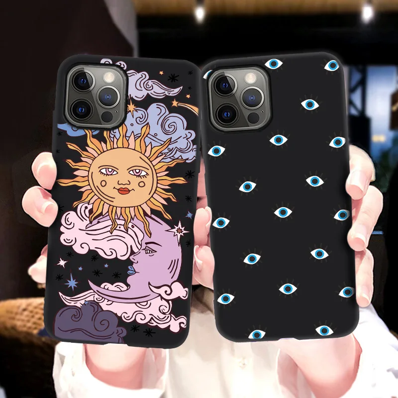 Flame Painted Case For iPhone 11 12 Pro Max 13 Case Fire Pattern Phone Cover On iPhone12 Mini 7 8 Plus XR X XS SE 2020 6 5 Funda