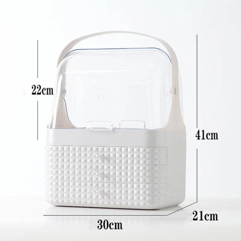 Прозрачный контейнер для хранения косметики портативный средств по уходу за