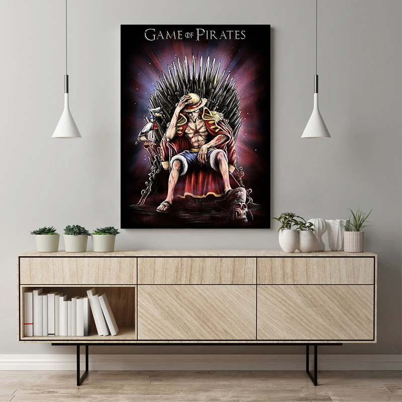 

Canvas HD Print One Piece Anime King Of Pirates Poster Wall Art Modern Painting Modular Picture Nordic Living Room Home Decor