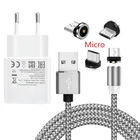 Магнитный зарядный кабель Micro USB Redmi 7A 6 5 vivo S1 Oppo A9 R11, настенное зарядное устройство для телефона Huawei Y5 Y6 2018 Y7 Y9 2019 8A honor 8X