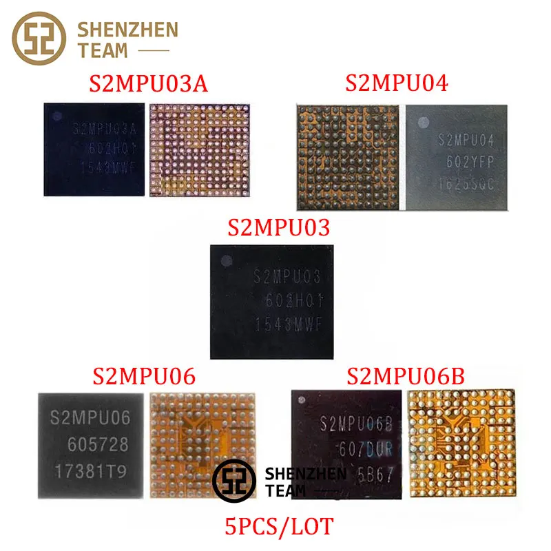 

SZteam 5 шт./лот PMIC S2MPU03 S2MPU03A S2MPU04 S2MPU06 S2MPU06B для блока питания PM IC Samsung J7 J700 A7100 J120 J2 J330F J400F