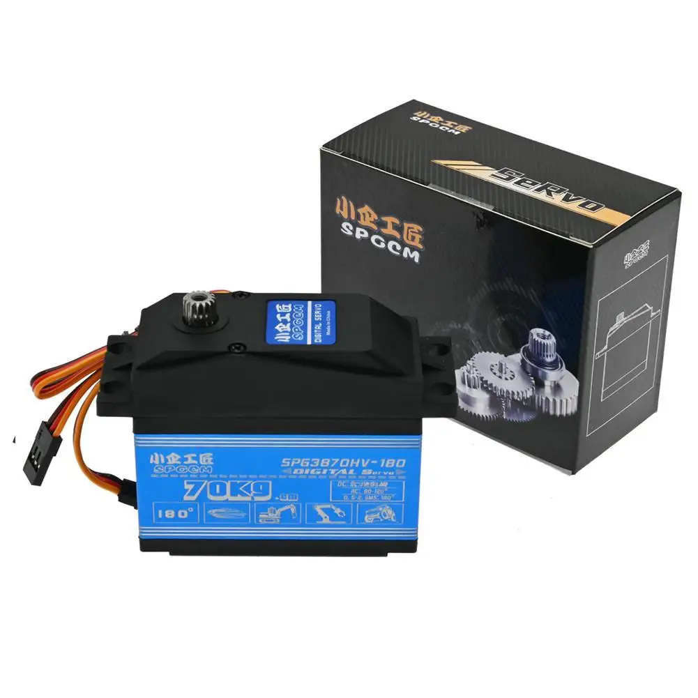

1:5 Remote Control SPG3870HV-180 Degree Large Torque Metal Gear Steering Gear For Servo Climbing Car Accessories