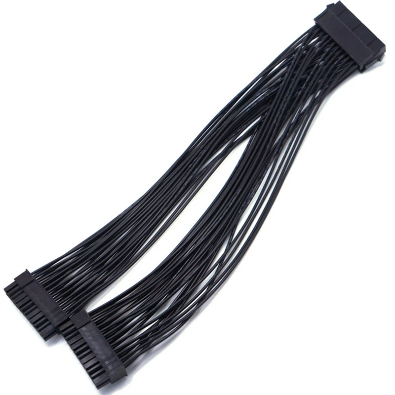 ATX 24Pin от 1 до 2 портов питания Удлинительный кабель PSU мужчины к женскому