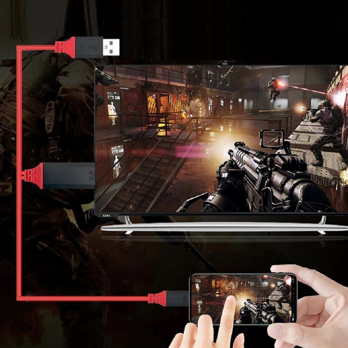 

Type C USB 3.1 to HDMI-Compatible Cable 4K USB-C HDTV Cable Converter Adapter for MacBook Samsung Huawei USB-C HDMI Adapter