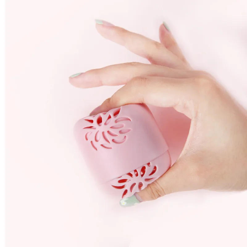 Портативный порошок Косметическая пуховка для очистки коробка хранения Макияж