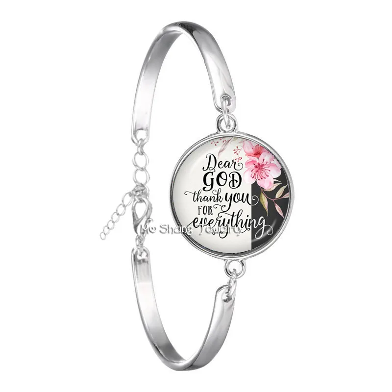 

It Is Well with My Soul Scripture Quote Art Picture Glass Dome Bracelet Bible Verse Jewelry Gifts For Christian
