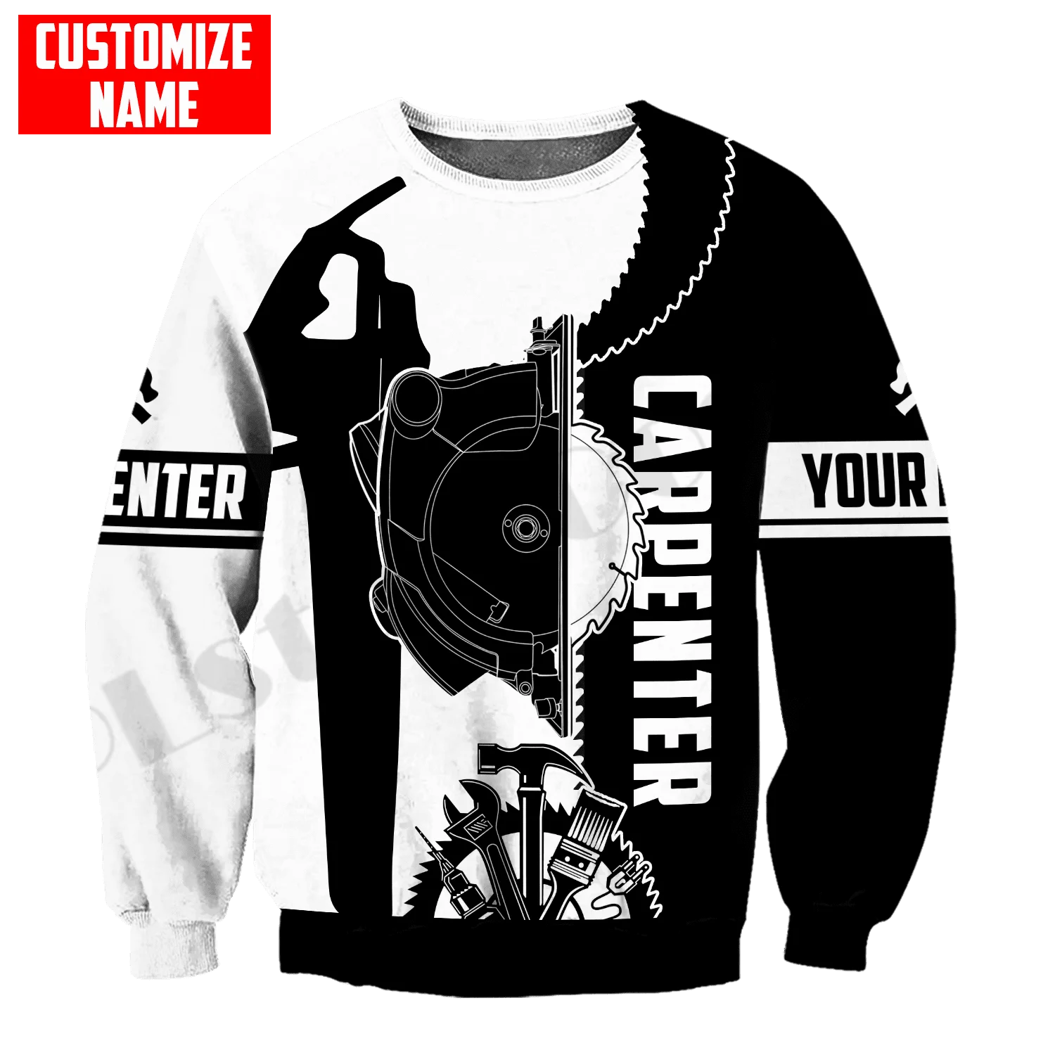 Новейшие художественные толстовки PLstar Cosmos 3 с принтом плотника индивидуальное