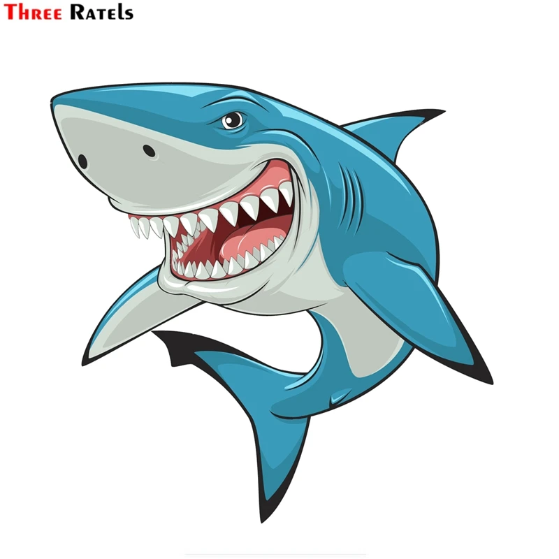 Веселая крутая виниловая наклейка Three Ratels с изображением мышечной акулы для