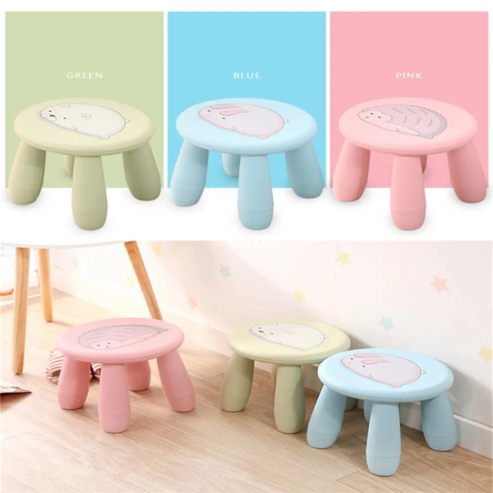 Креативные милые Мультяшные табуреты детский табурет портативный пластиковый