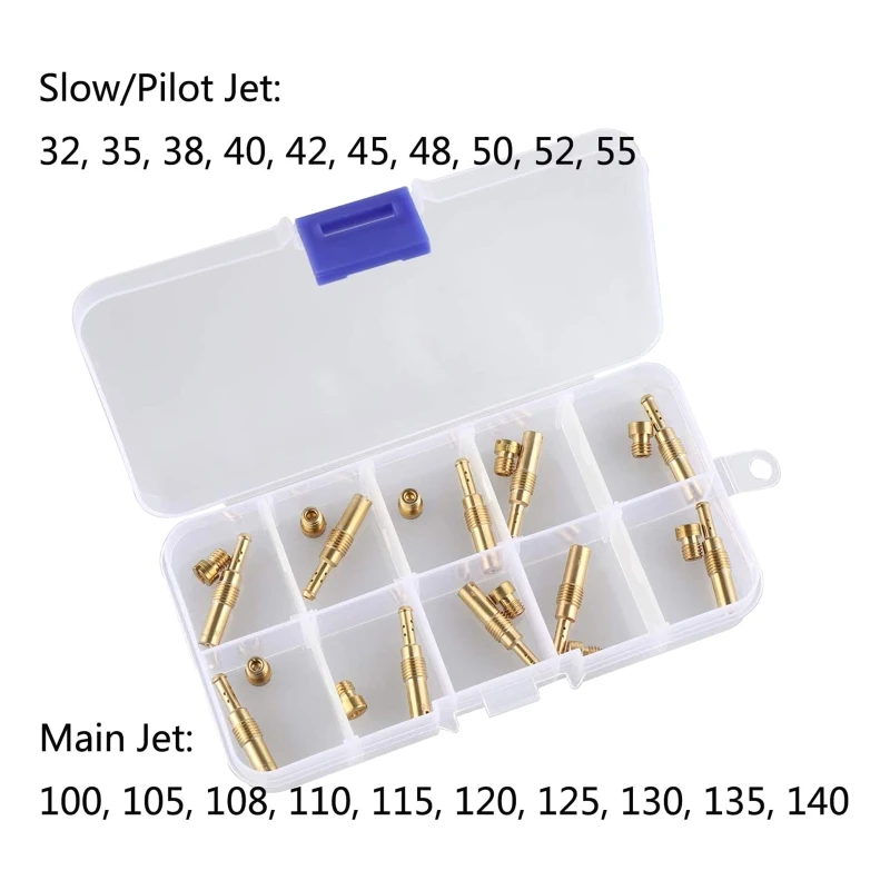 

10Pcs Carburetor Main Jets kit & 10Pcs Slow Jets for PWK Keihinm OKO CVK