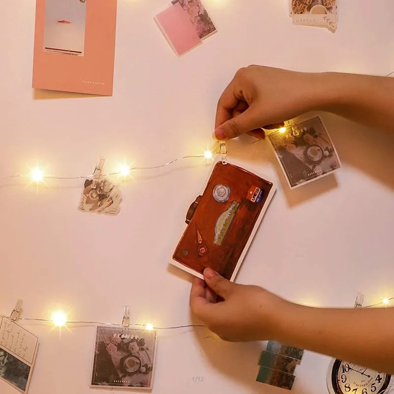 LED Photo Clip String Lights USB Battery Powered Fairy for Wedding Anniversary Valentine's Day Decoration | Лампы и освещение