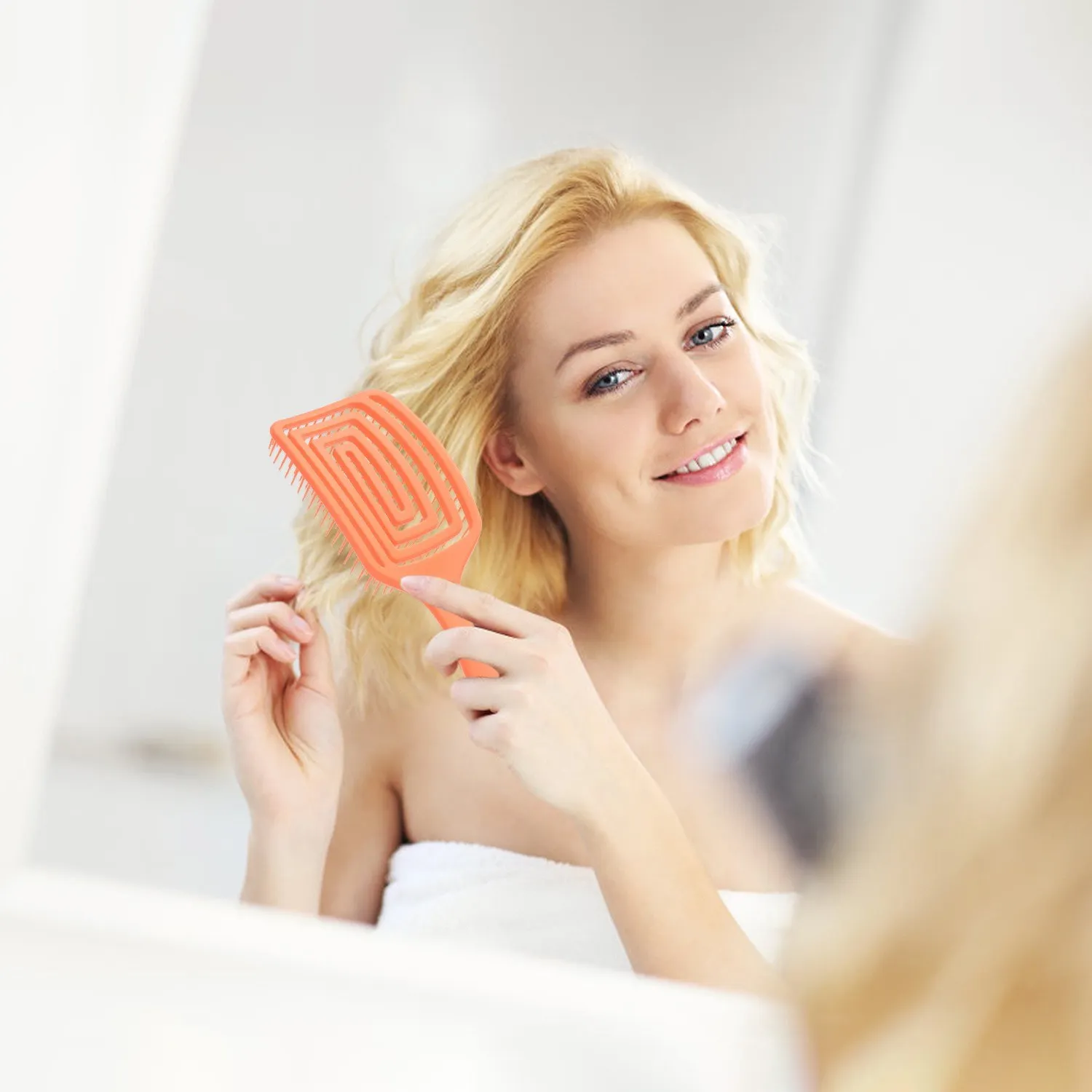 Расческа для волос квадратная Массажная спа гребни антистатические гибкие