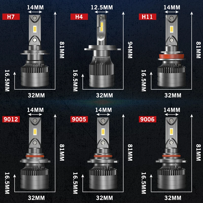 Светодиодные фары Hb3 9005 Hb4 9006 Led Canbus 6000 люмен Csp H7 H4 H11 светодиодные 12 В