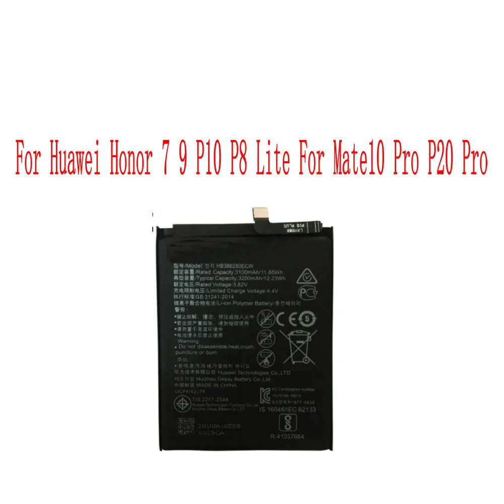

Brand new high quality 3200mAh HB386280ECW Battery For Huawei Honor 7 9 P10 P8 Lite For Mate10 Pro P20 Pro Cell Phone