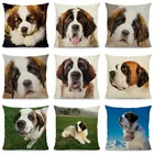 XUNYU Наволочка на подушку размером 45*45, Сенбернара Подушка Чехол украшения дома диванные подушки Декор дома диван Гостиная DWG037