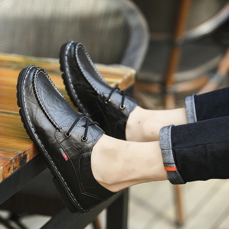 

Casual Shoes For Men Men Casual Flat Shoes Man Loafers For Mens Genuine Leather Shoe Sneakers Fashion Leisure Zapatos Casuales