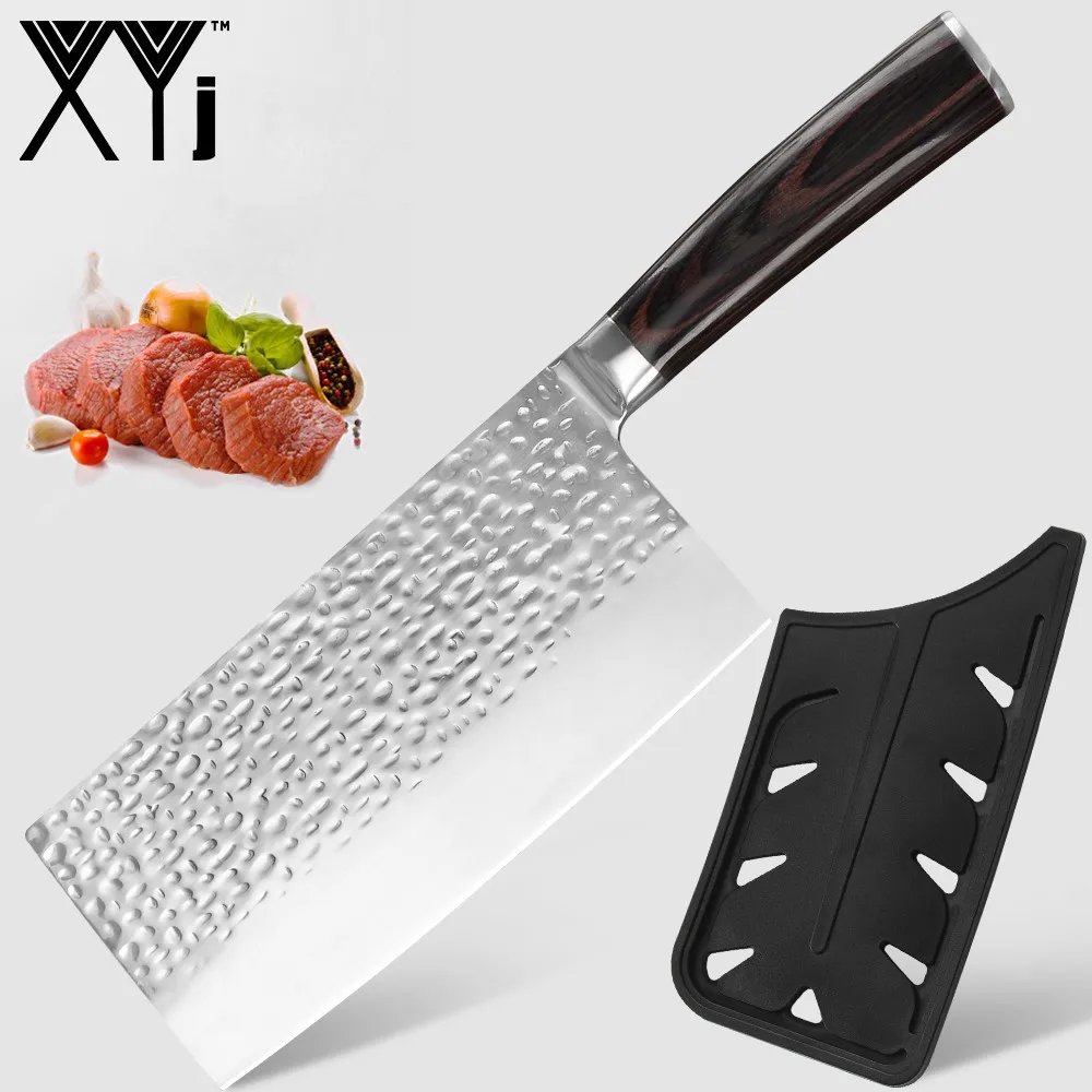 Китайский нож Кливер измельчитель кованый креп антипищевые палочки лезвие 7cr17