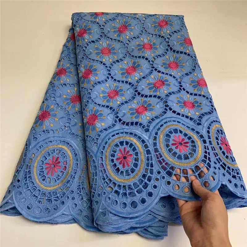 

Popular 5Yards Swiss Voile Lace in Switzerland African Lace Fabric Embroidery 100% Cotton Swiss Lace Fabric for Dress ! LGM30251