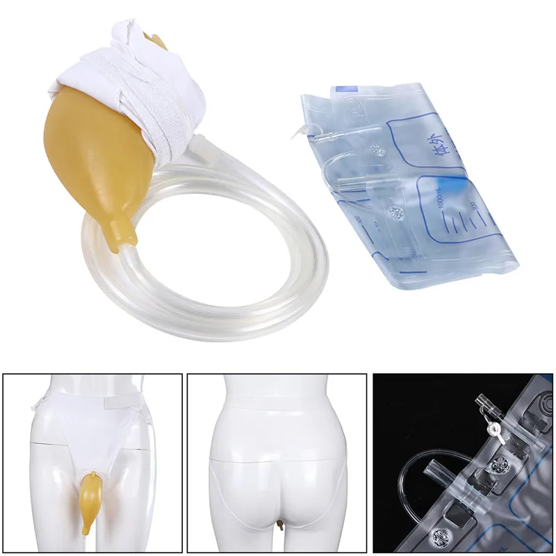 Reusable Male Female Urine Bag Urinal Pee Holder Collector Urinary Incontinence Bedridden Patient Urination Catheter 1000ML | Красота и
