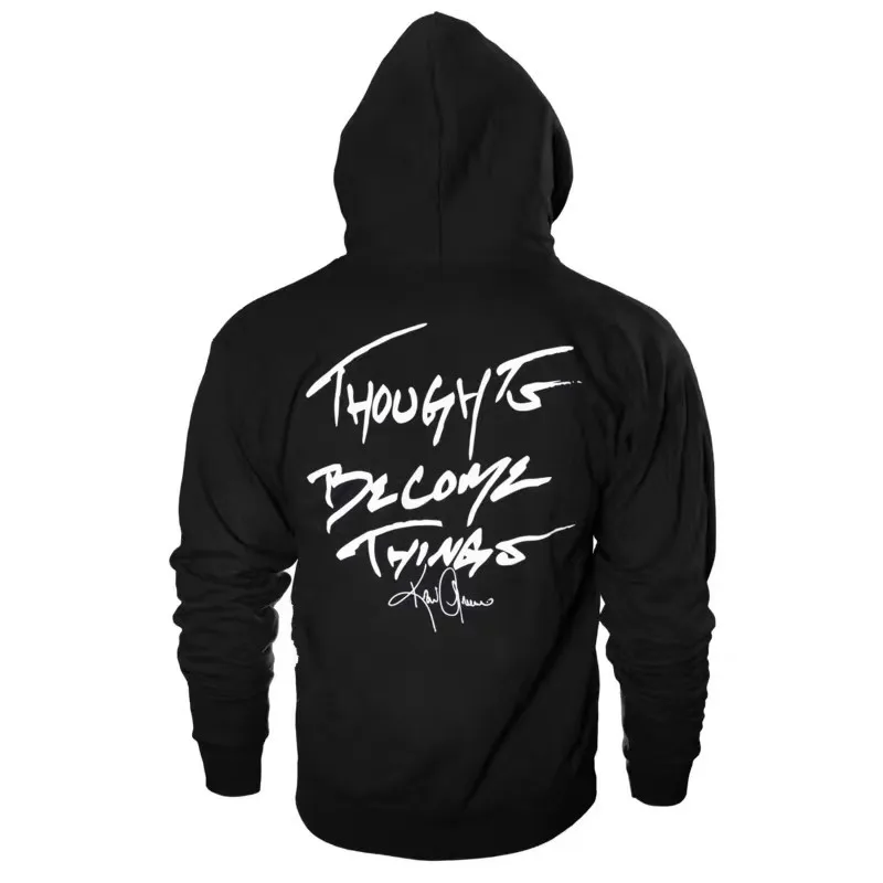 Thin Fitness Black Hooded Sweatshirt Big Pocket Bodybuilding Hoodies Men Gym Sweatshirt For Men Zipper Long Sleeve Hoodies