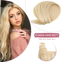 neitsi natural straight machine remy human hair extensions bundles 20 24 100gpc black blonde ombre color hair sew in weft