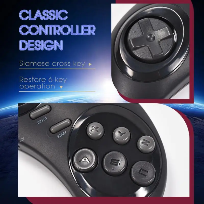 16-битная Беспроводная игровая консоль MD для Sega Genesis Game Stick HDMI-совместимая с 900 +