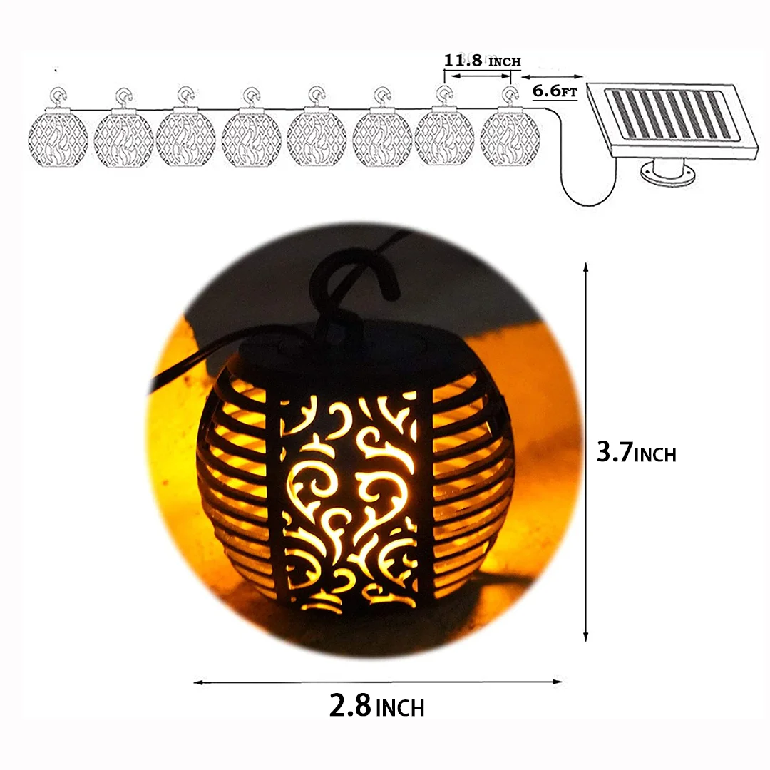 Садовый светильник на солнечной батарее подвесные фонари с пламенсветильник для