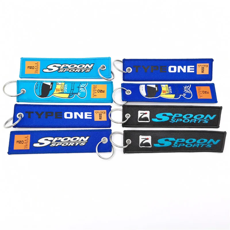 Брелок JDM с вышивкой держатель для ключей автомобиля мотоцикла ложки спорта HONDA