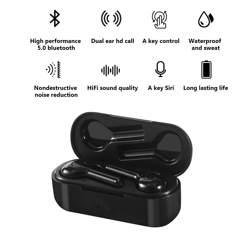 Bluetooth 5 0 наушники для всех смартфонов Мини Портативная Беспроводная гарнитура