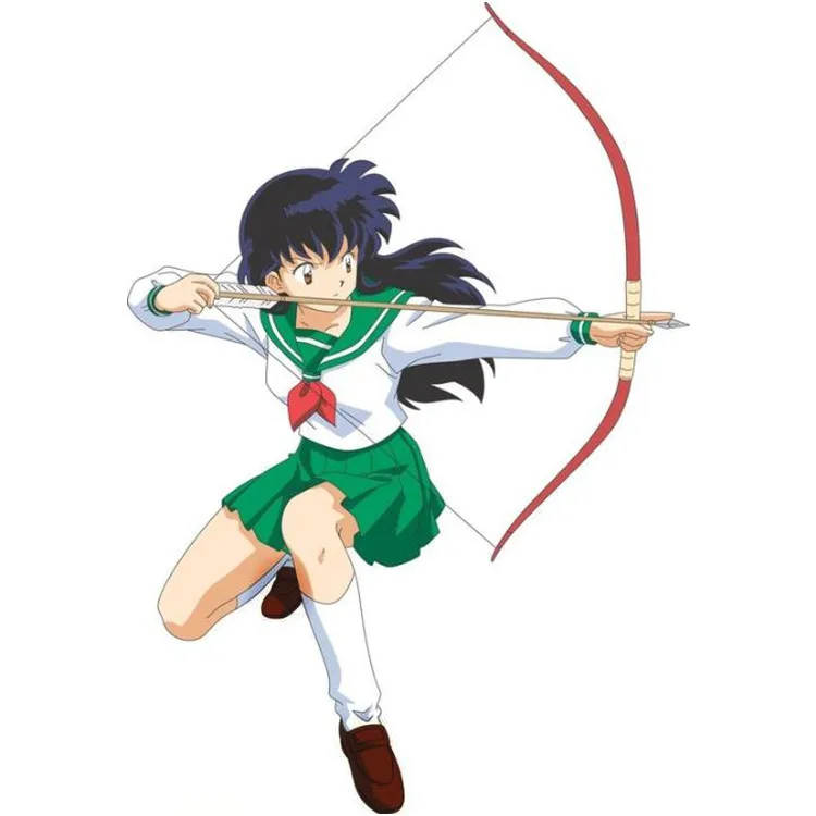 Женский костюм для косплея Kagome Higurashi школьная форма белая блузка зеленая юбка на