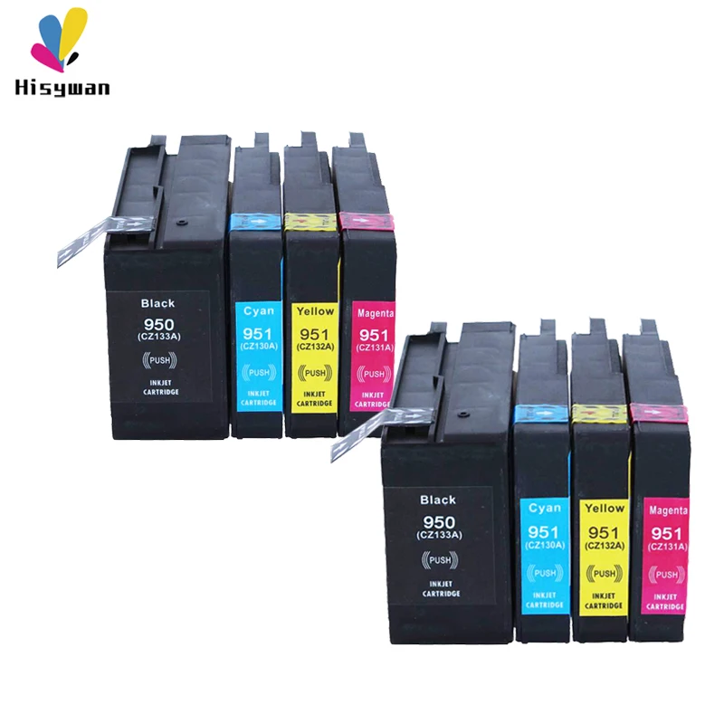 Hisywan 950XL 951XL переработанного чернильного картриджа для hp 950 951 Officejet 8100 8600 8610 8615 8620 8625 8630 251dw 276dw принтер для hp 950
