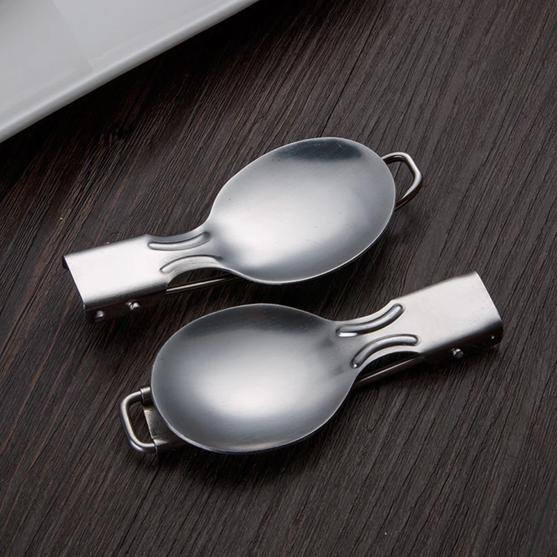 Титановая Ложка для кемпинга на открытом воздухе столовая посуда складная ложка