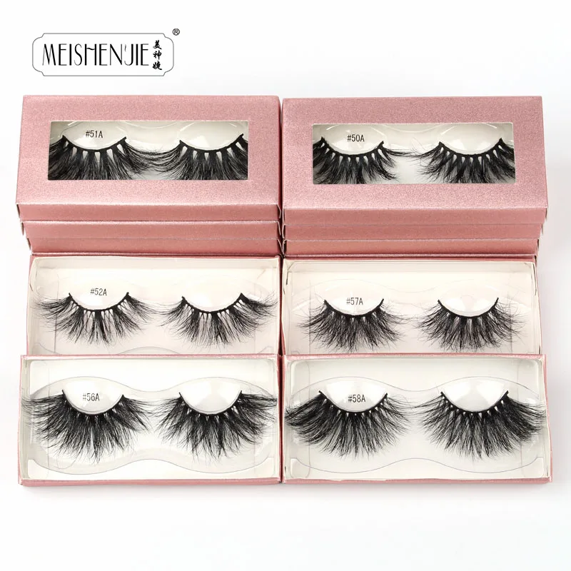 

MEISHENJIE 25mm mink eyelashes wholesale 3d mink lashes natural faux cils Fake Eyelashes dramatic eyelash packaing in bulk