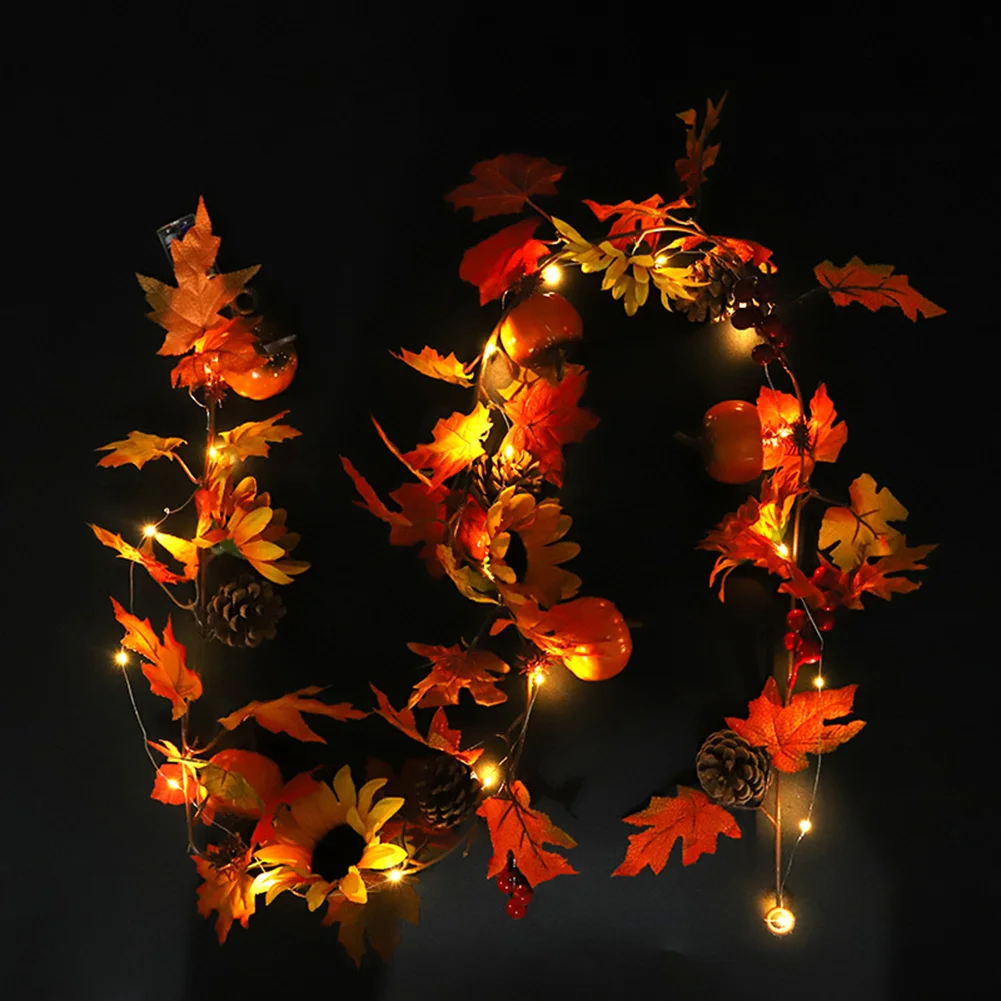

Maple Leaves Artificial Garland Decoration DIY Party Christmas Realistic