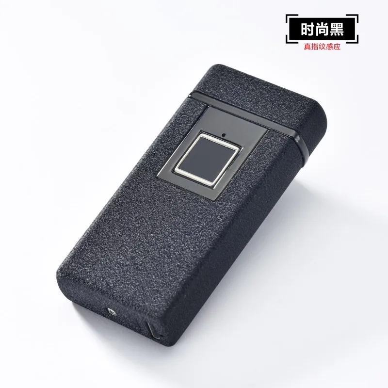 

Jl808 real fingerprint identification lighter metal lighter creative double arc gift customized USB charging