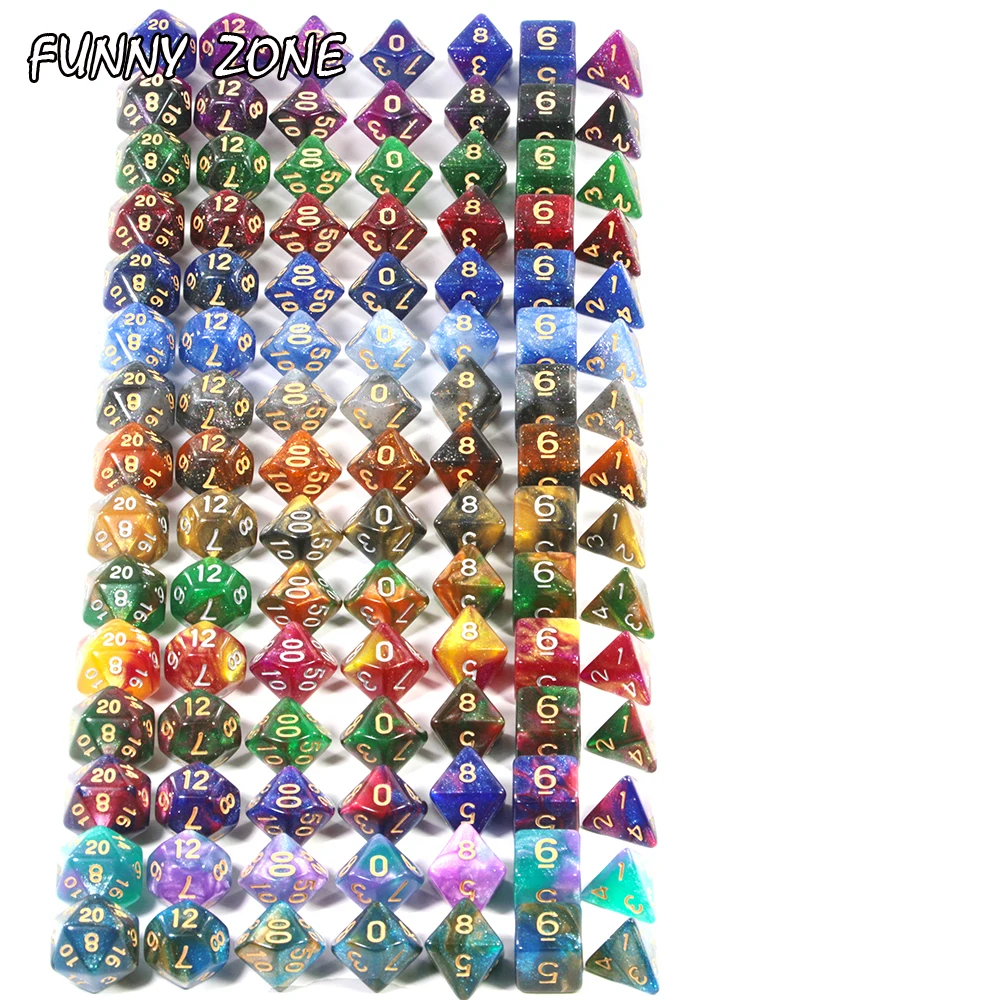 Набор многогранных игральных костей Starry Sky 7 Die Series D20 D12 D10 D8 D6 D4 игральные кости DND