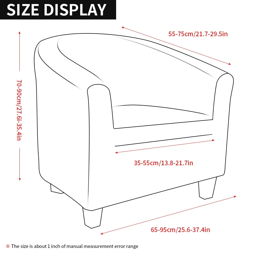 

Elastic Tub Sofa Armchair Seat Cover Chair Protector Dust-proof Furniture Slipcover Thick Plush Recliner Sofa Covers