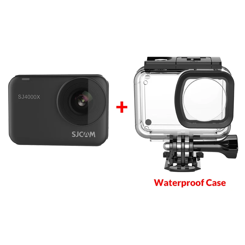Add Waterproof Case SJCAM SJ4000X Водонепроницаемый 4K 24fps экшн-камера Wifi Пульт дистанционного управления стабилизатор гироскопа Спортивная камера видео Camcoder - Цвет: Add Waterproof Case